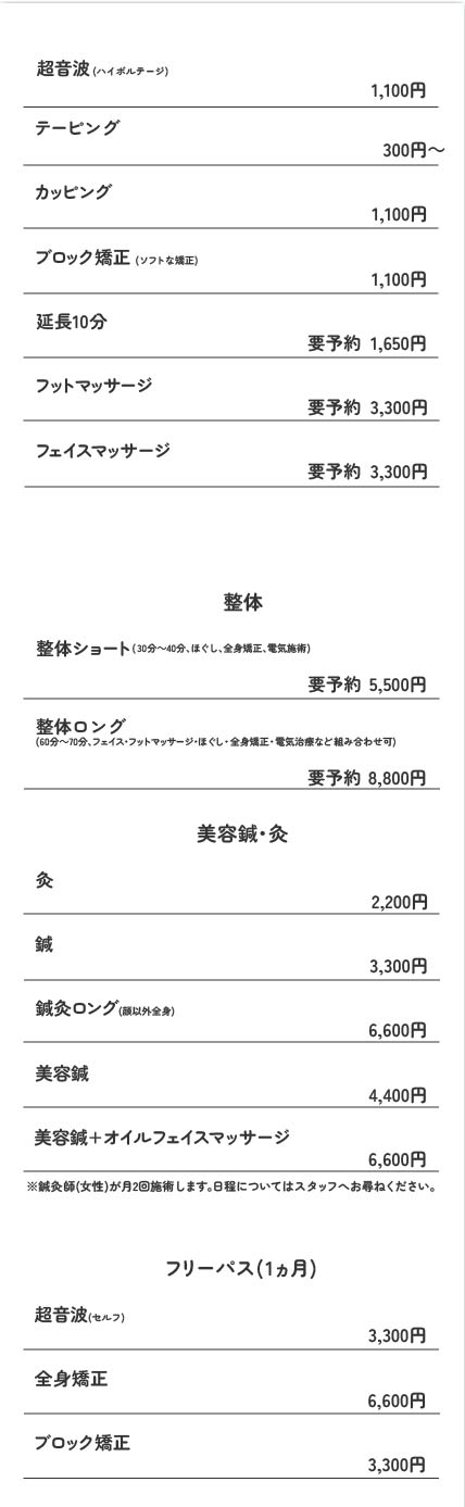 メニュースマホ